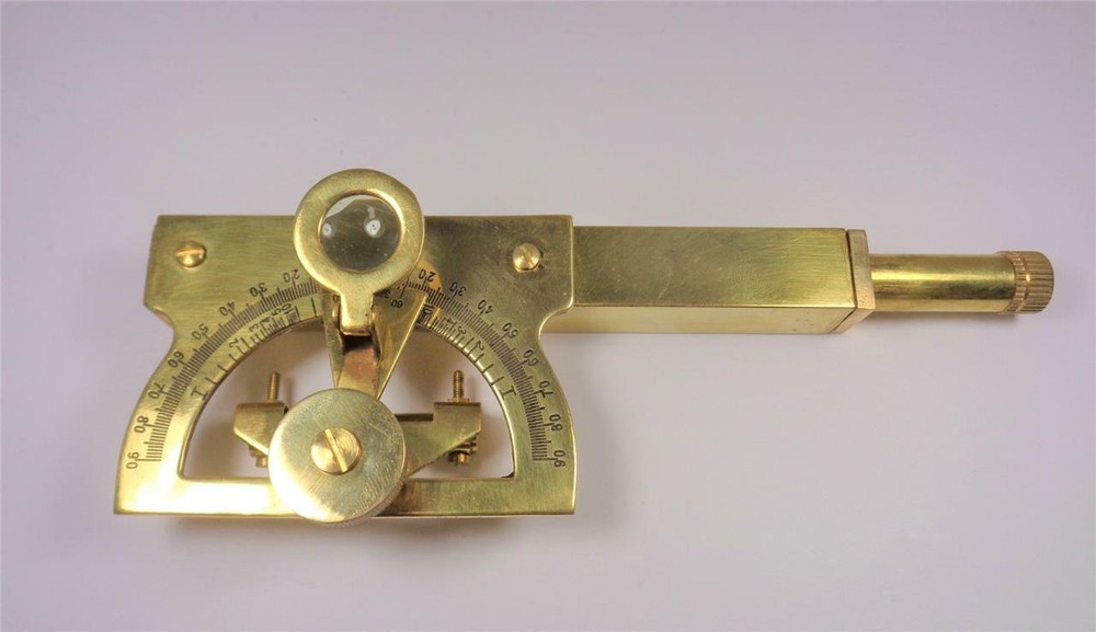 NAUTICAL SOLID BRASS NAVIGATION ABNEY LEVEL MARITIME PRECISION INSTRUMENT