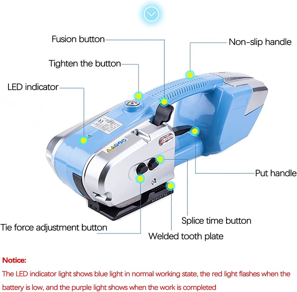 Electric Strapping Machine Automatic Strapping Tool for 1/2-5/8" PP PET Straps
