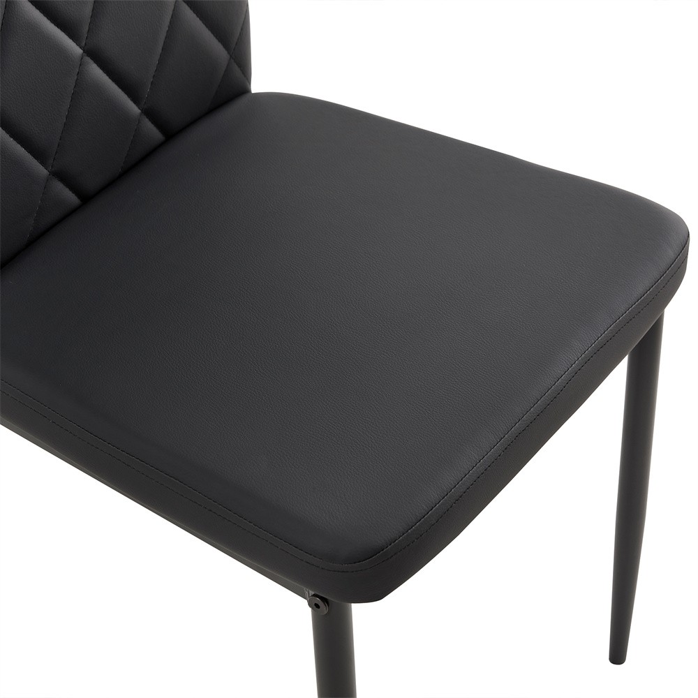 5piece set Modern black dining table,Rectangular table living room kitchen table