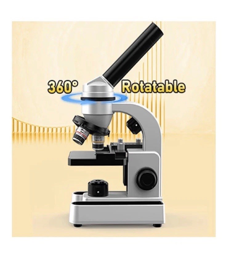 Professional Microscope Kits Compound Microscope for Kids Upper and Lower Led