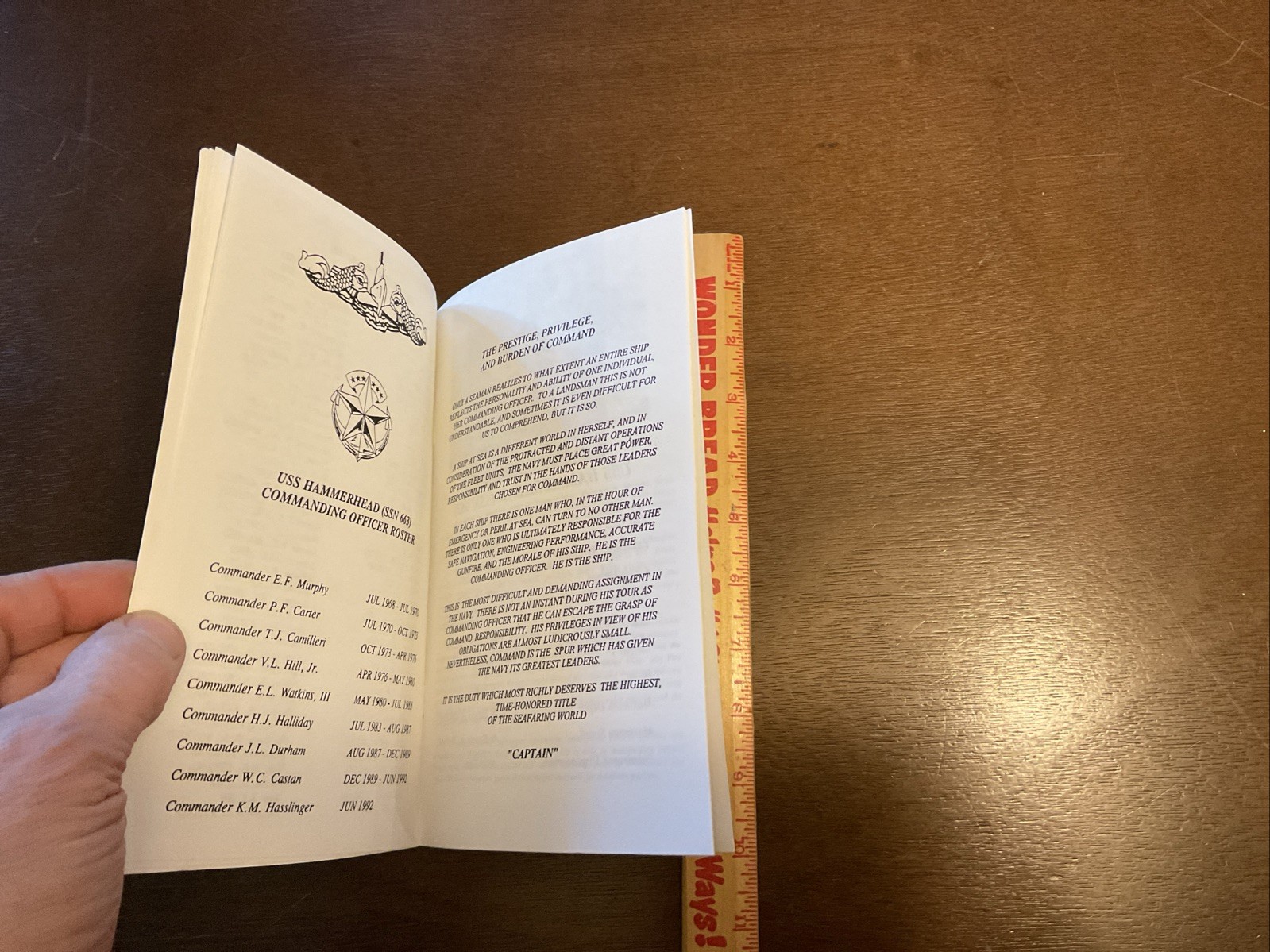 Inactivation Ceremony USS HAMMERHEAD SSN 663 Handout Pamphlet Vintage