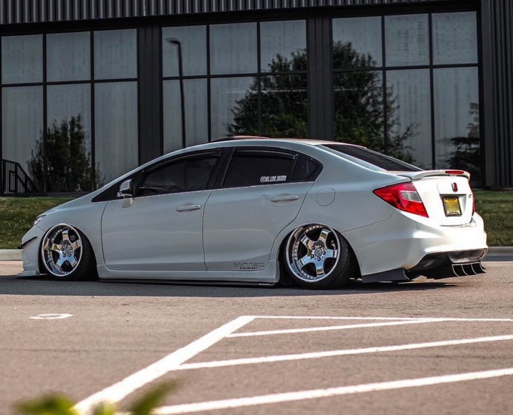 2012-2015 Honda Civic 3PC Curved Rear Diffuser