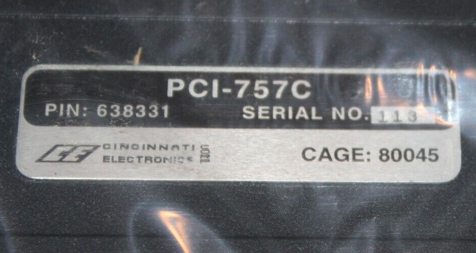 Cincinnati Electronics PCI-757C ( 638331) NOS