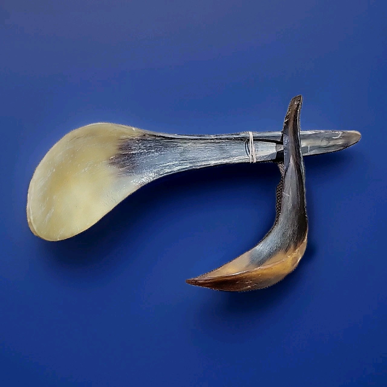 (2) Ahousaht Northwest Indian Inuit West Vancouver Canada B.C. Sheep Horn Spoons