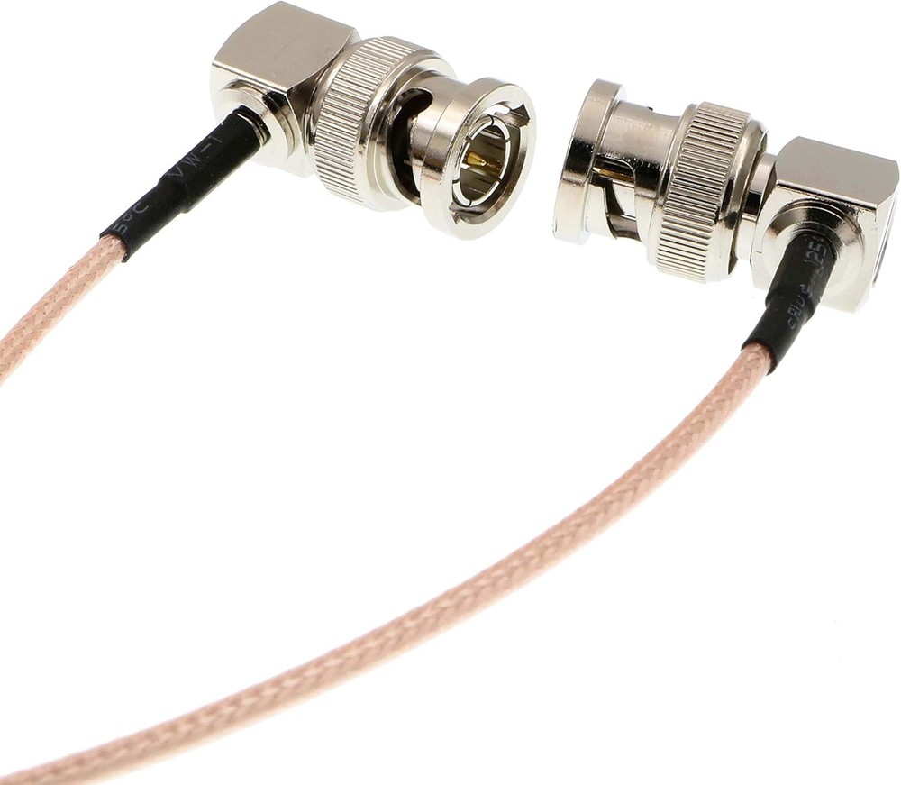 24'' Coaxial Cable Right Angle BNC for Blackmagic HyperDeck Shuttle BMCC BMPC
