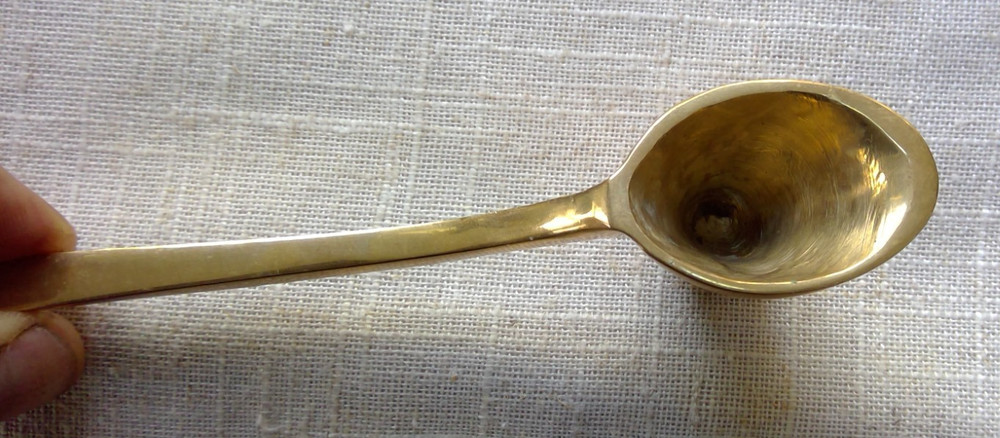 Vintage Solid Brass Candle Snuffer 10 inches long.