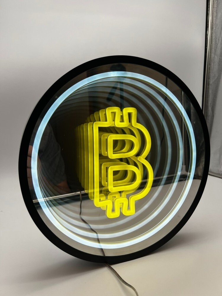 Bitcoin Neon infinity Light / Sign.  Crypto Fun