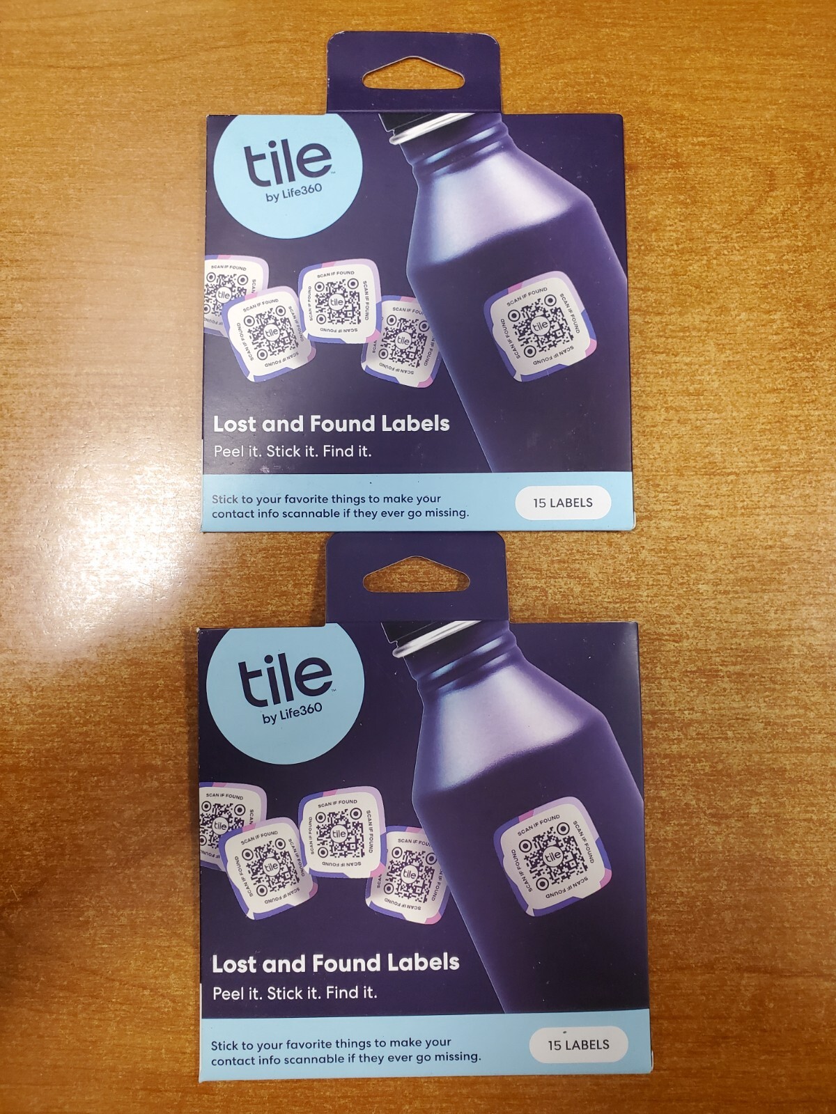 2 Pks of 15: Tile By Life 360 Lost & Found Labels, Peel and Stick (4457) NEW W1D