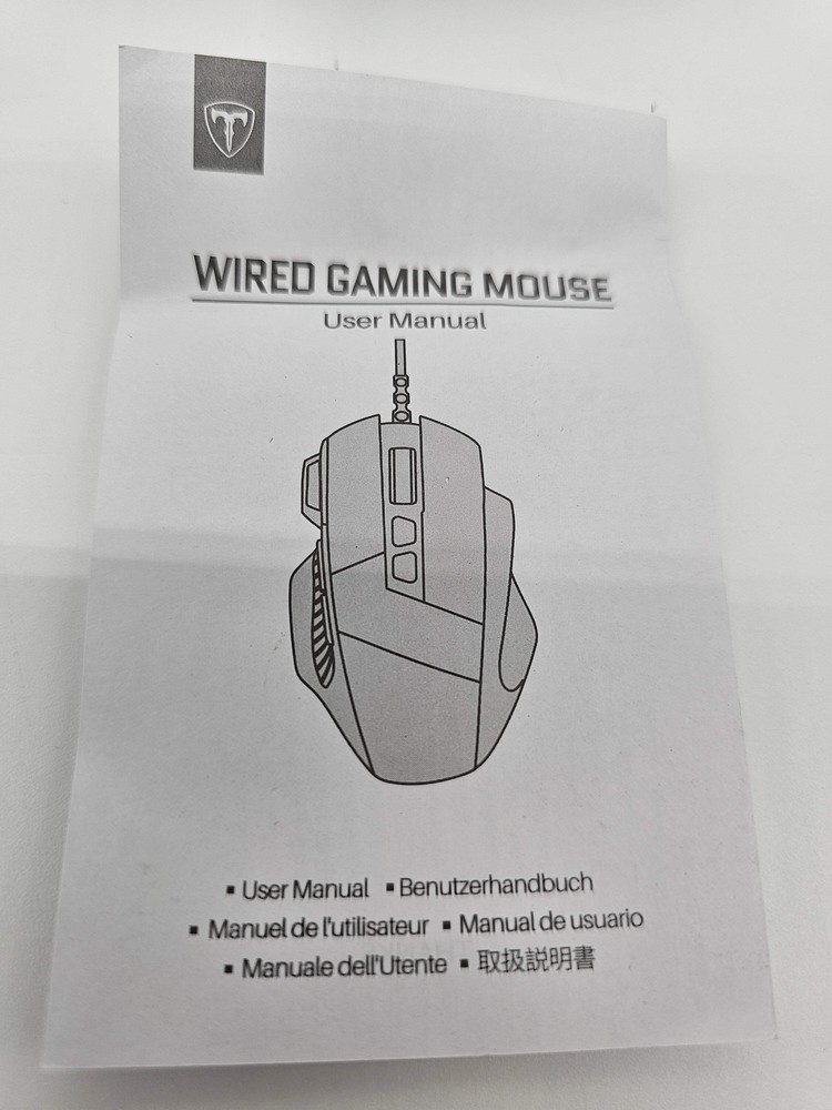 PICTEK Wired Gaming Mouse, 8 Programmable Buttons, RGB Backlit, 7200 DPI, Ergono