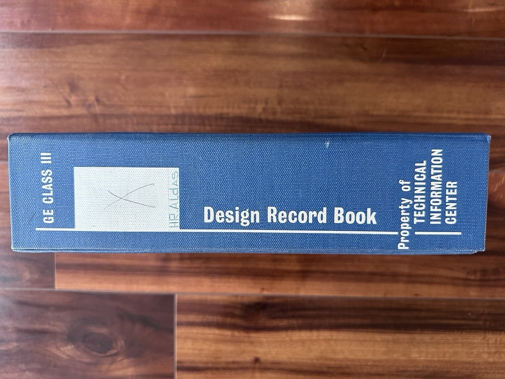1960s General Electric Flight Propulsion Division Design Record Empty Binder