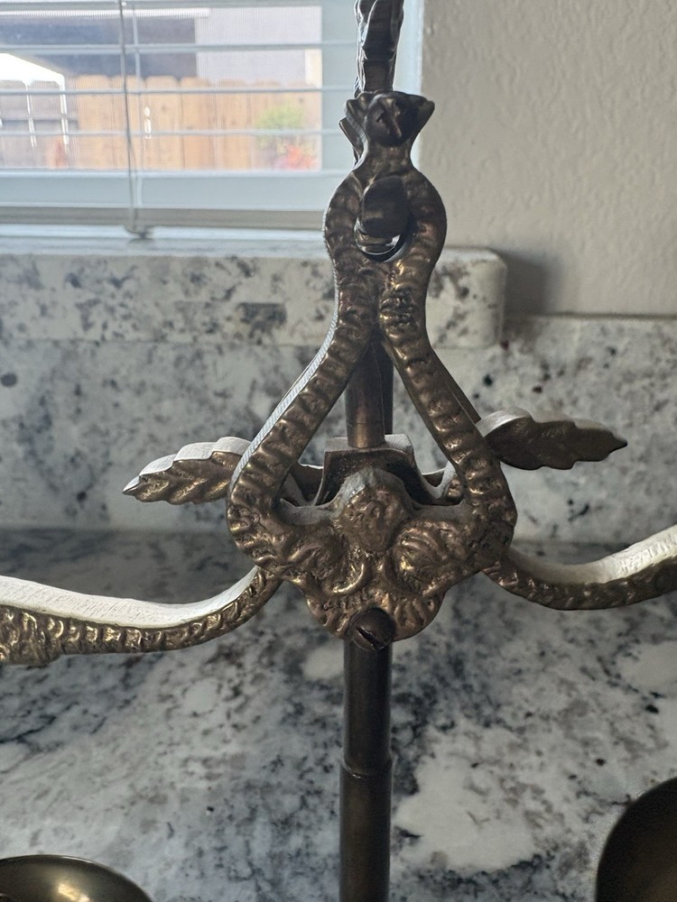 Vtg Brass Scale 8 1/2”