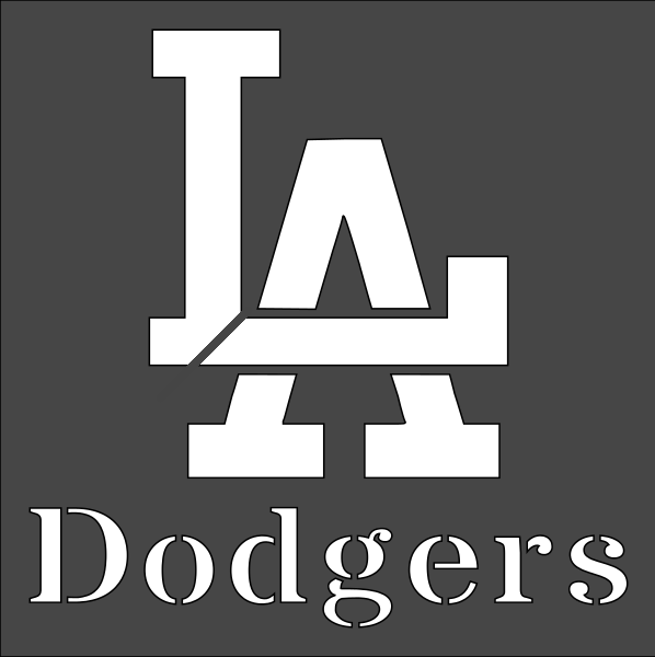 8"x8" Clear Plastic Stencil - Sport - LA Dodgers (SR74)*****