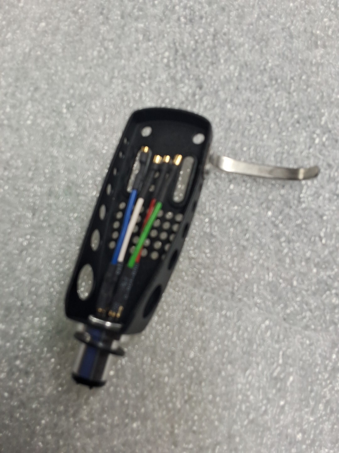 VINTAGE Style ALUM Headshell BLACK. W/ Gold plate copper Wire Leads! US Shipped.