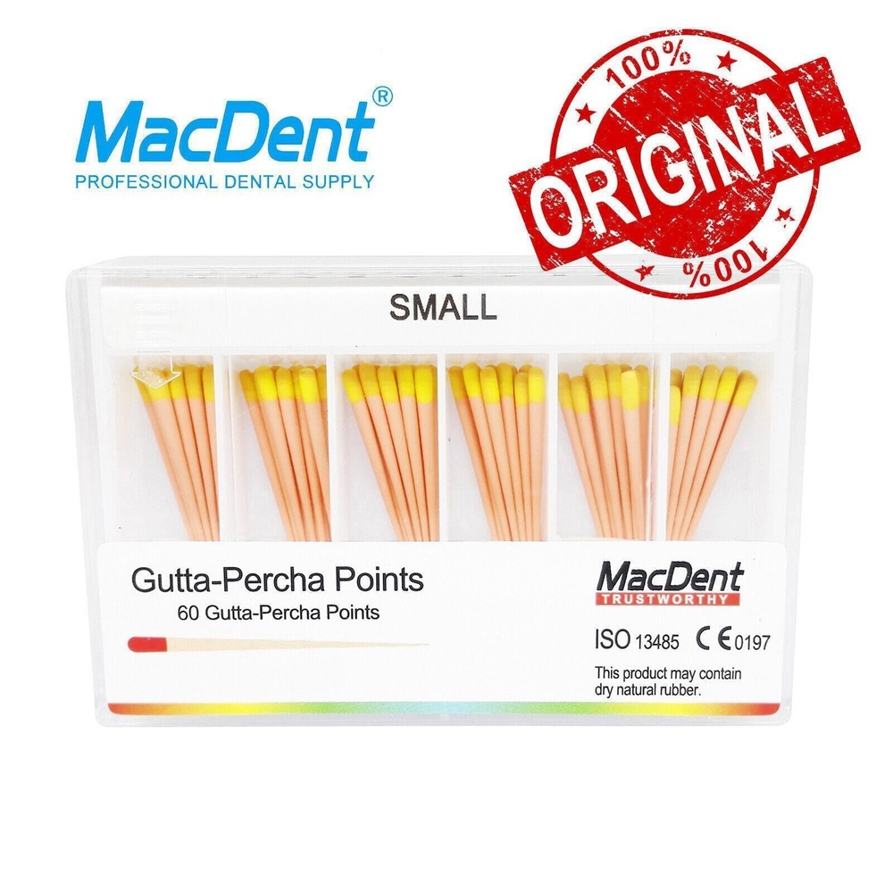 1 Pack MacDent Dental Endodontics Gutta Percha Paper Points Tips DC
