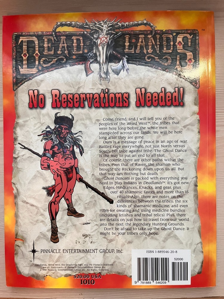 Pinnacle Dead Lands Ghost Dancers softbound sourcebook
