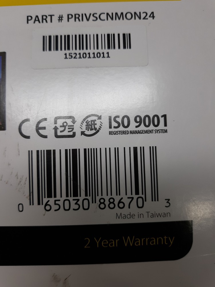 StarTech.com PRIVSCNMON24 Universal Privacy Filter for 24" Monitors