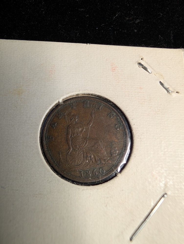 1860 Great Britain 1 Farthing - Great condition!