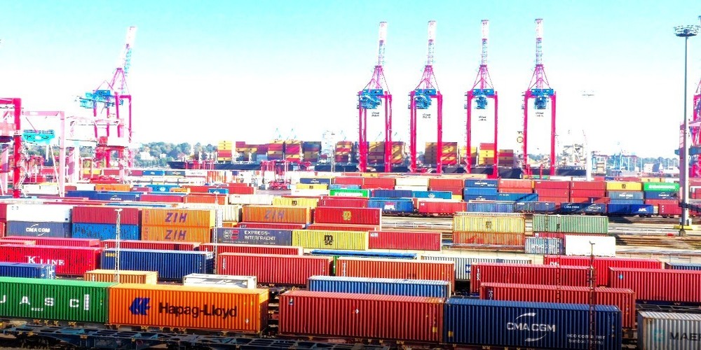 HO Scale Building Background FLAT / 2D "Railroad Container Terminal" Backdrop