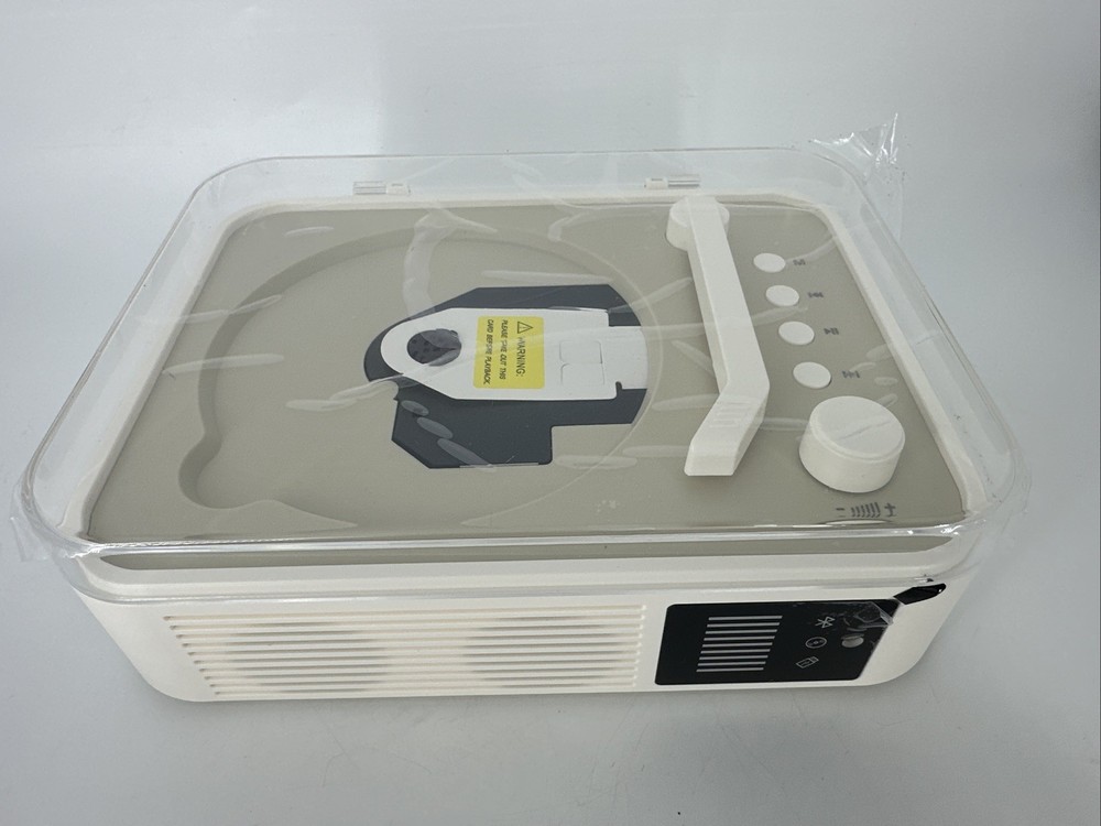 Retro CD Player Turn Table Style Bluetooth Player With Remote New In Open Box