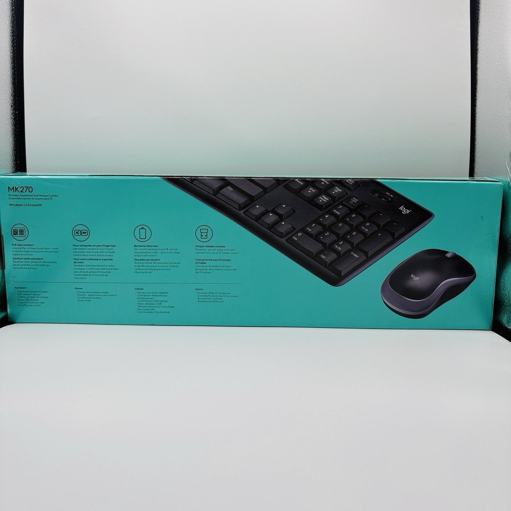 Logitech MK270 Wireless Keyboard and Mouse Combo - Sealed Box