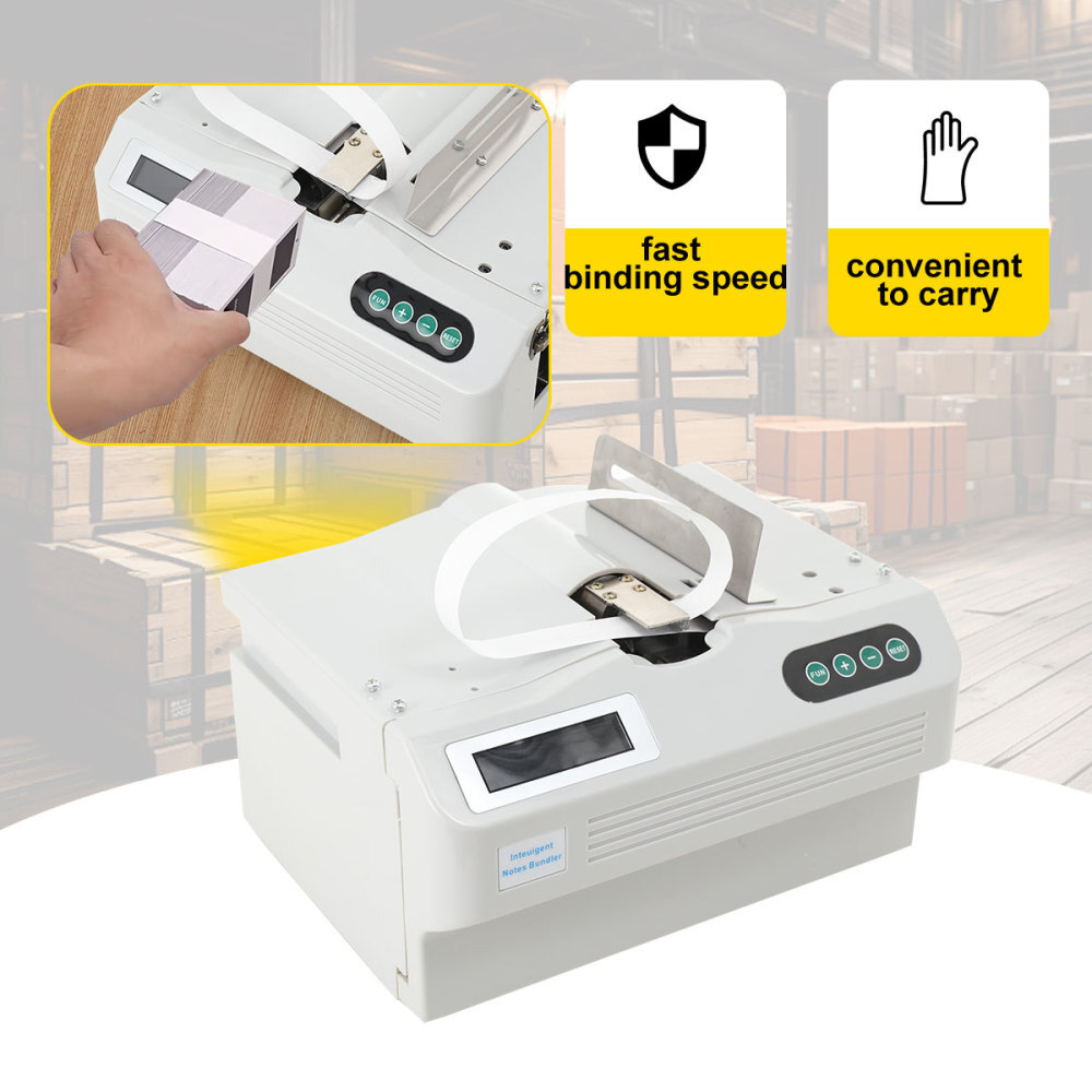 Automatic Money Packer Banknote Binding Machine Money Strapping Machine 110V