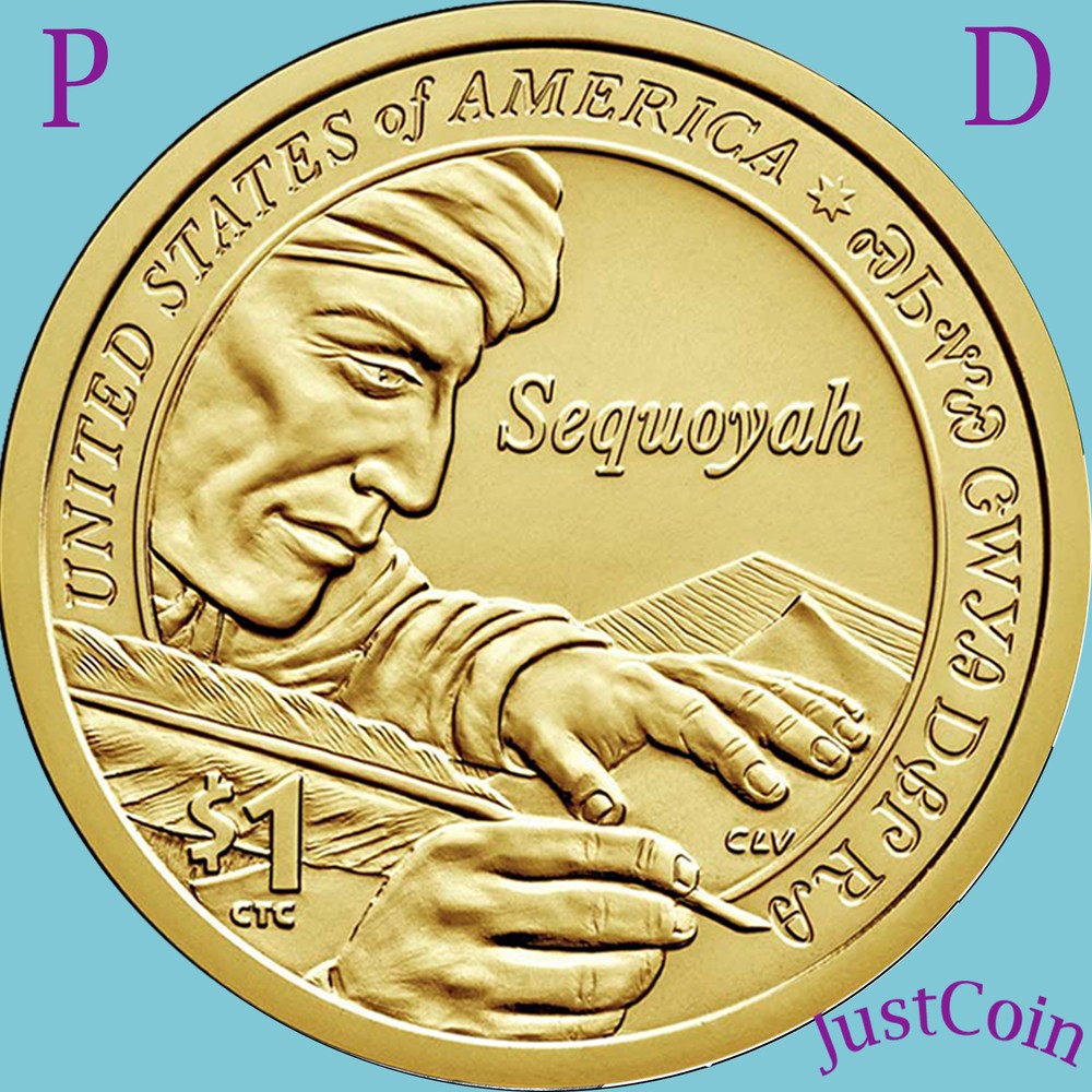 2017 P&D SET NATIVE AMERICAN SACAGAWEA DOLLARS FROM MINT ROLLS UNCIRCULATED