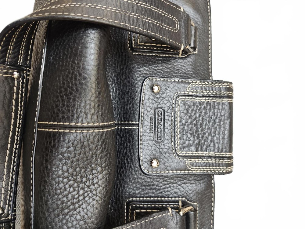 Coach pebbled leather handbag