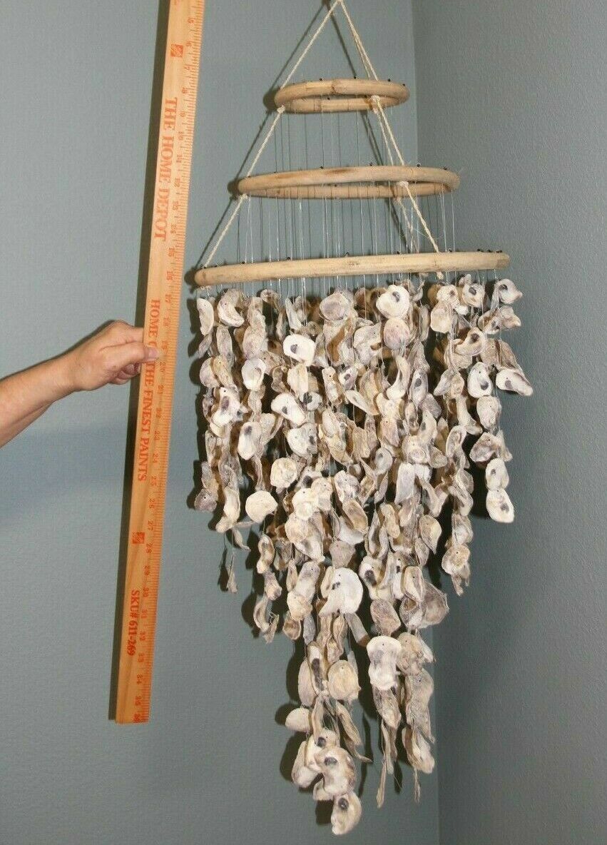 Restaurant Decor Oyster Shell Mobile Chandelier Hand-Crafted, Oyster Expo