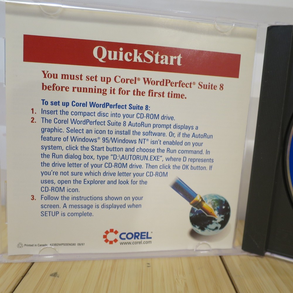 Corel WordPerfect Suite 8 CD-ROM PC for Windows 95 and NT