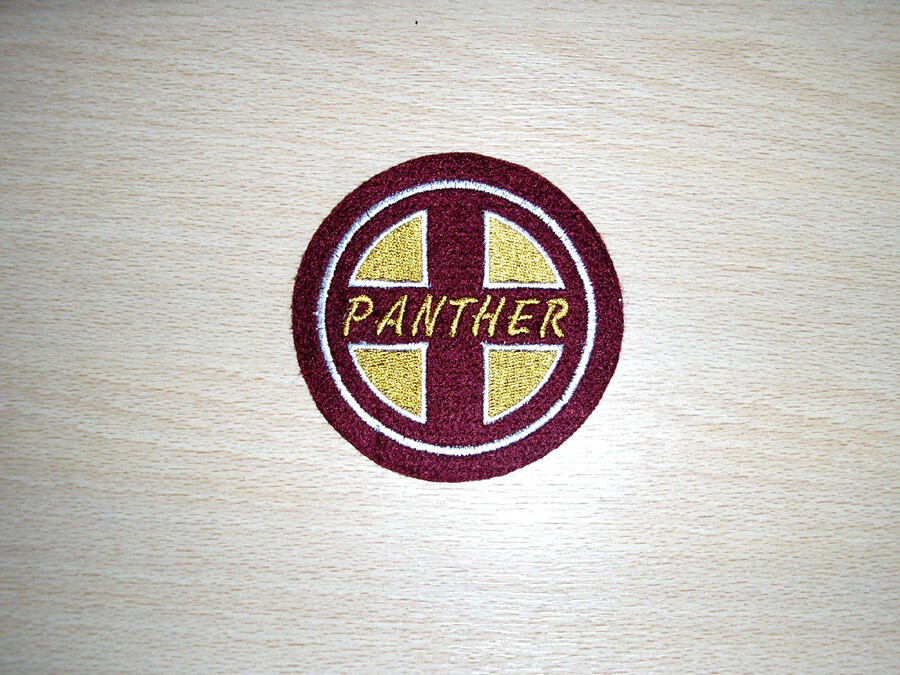 CLASSIC PANTHER  MOTORCYCLES EMBROIDERED SEW ON PATCH