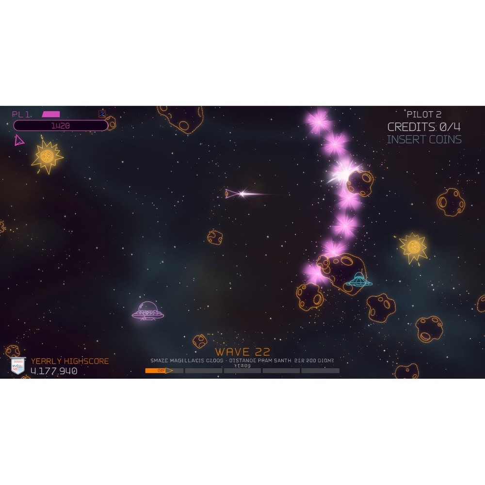 ALAN-1 Asteroids Recharged Pro Arcade Game - 2 Player