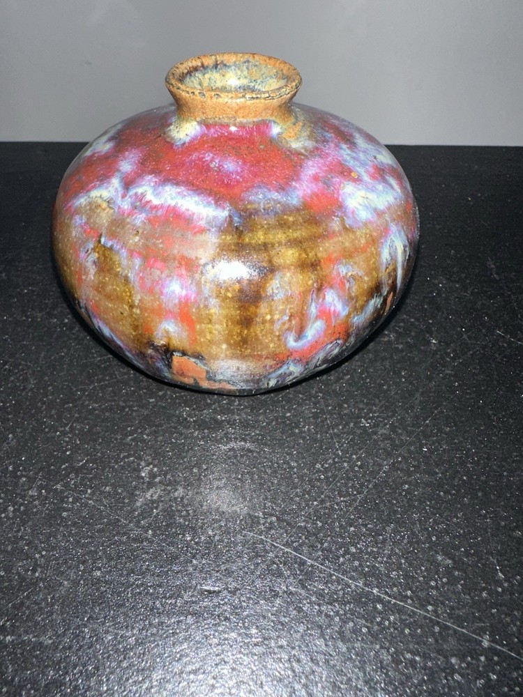 Pottery Vase Small Signed