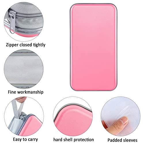 CD Case holder, 80 Capacity CD/DVD Case Holders Wallet Hard Plastic Light Pink