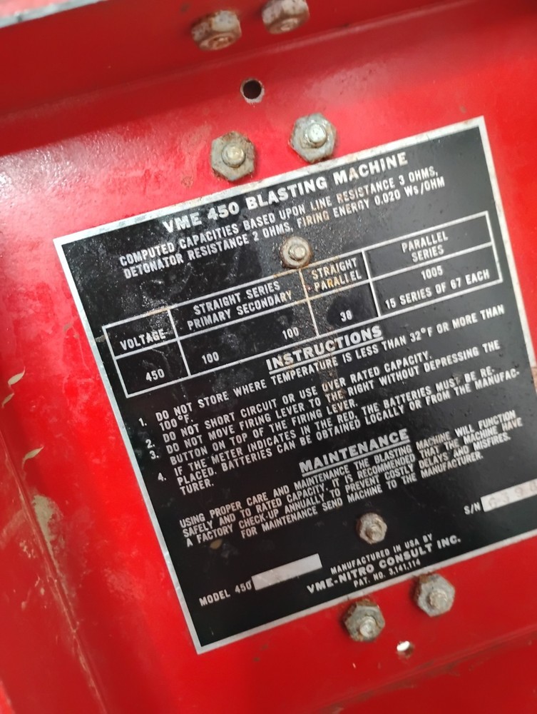 VME Blasting Machine Model 450 Electric blasting Cap detonator