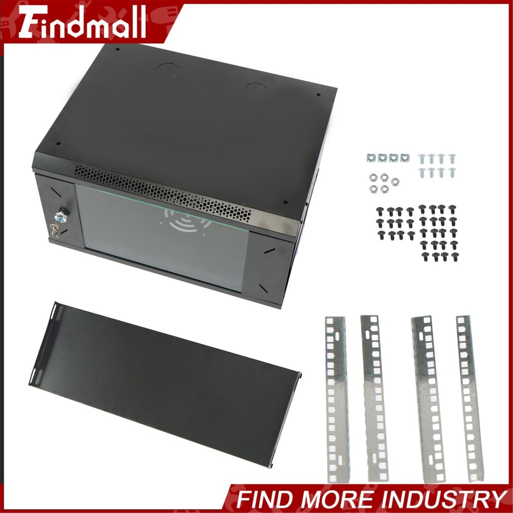 Findmall Wall Mount Network Server Rack Cabinet Enclosure 15.5'' Deep 6U