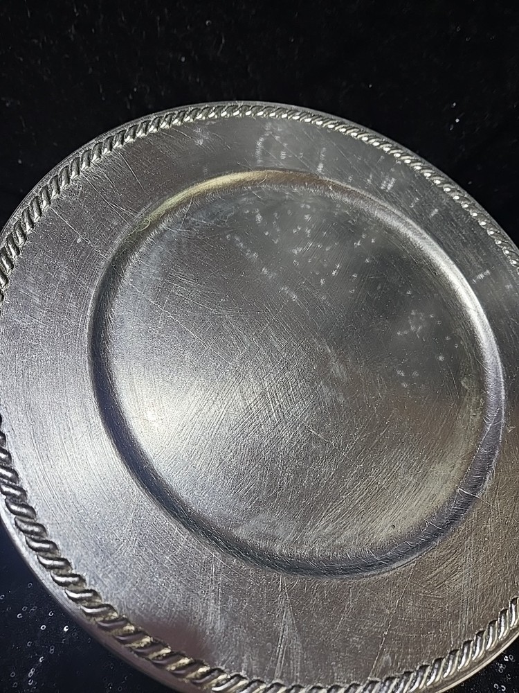 39pc 13" Round Solid Silver CHARGER PLATES Party Event Tableware Wedding Banquet