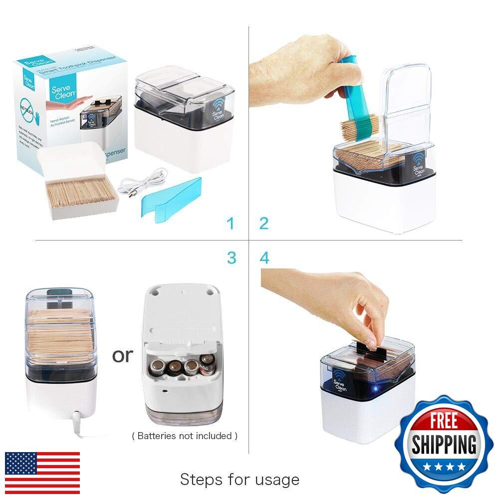 Serve Clean Smart Toothpick Dispenser, Chrome
