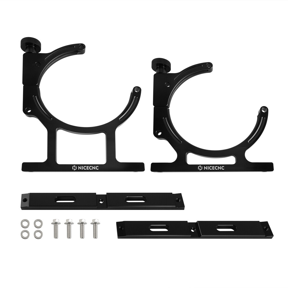 NICECNC 7" Nitrous Oxide Aluminum Single Bottle Bracket Anodized Black Mount