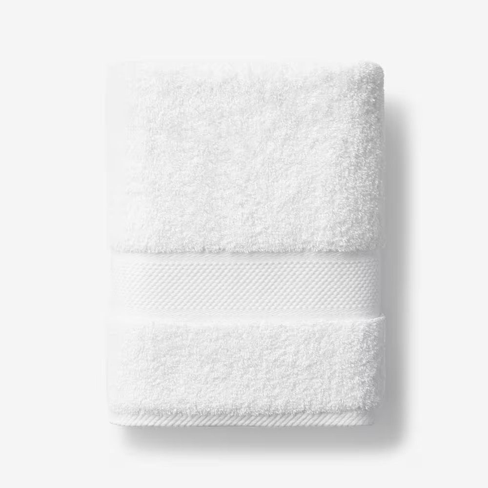 Legends Sterling White Solid Supima Cotton Bath Towel