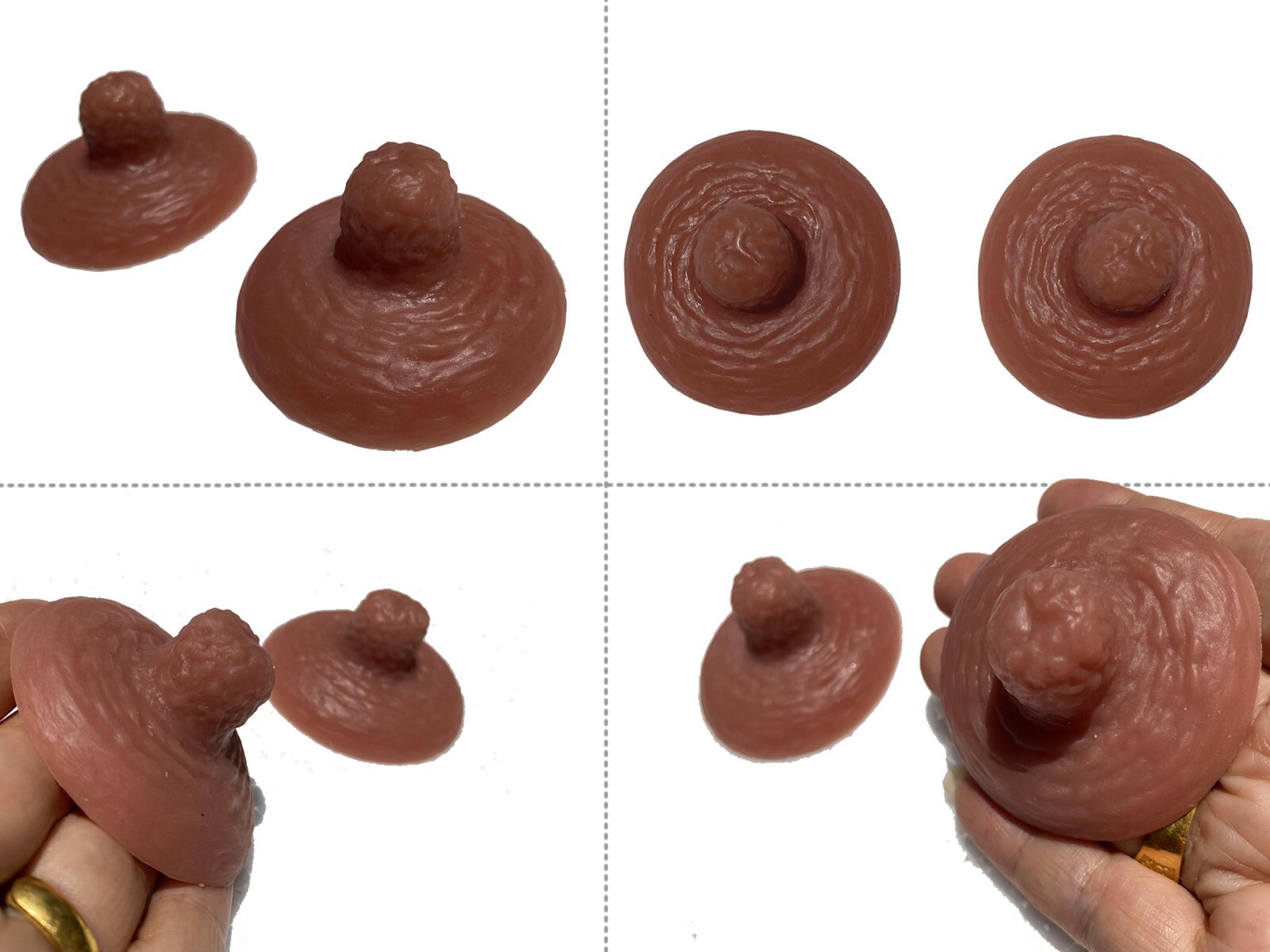 BIMEI Adhesive Silicone Nipple Reusable for BreastForm Drag Queen Transgender,#9
