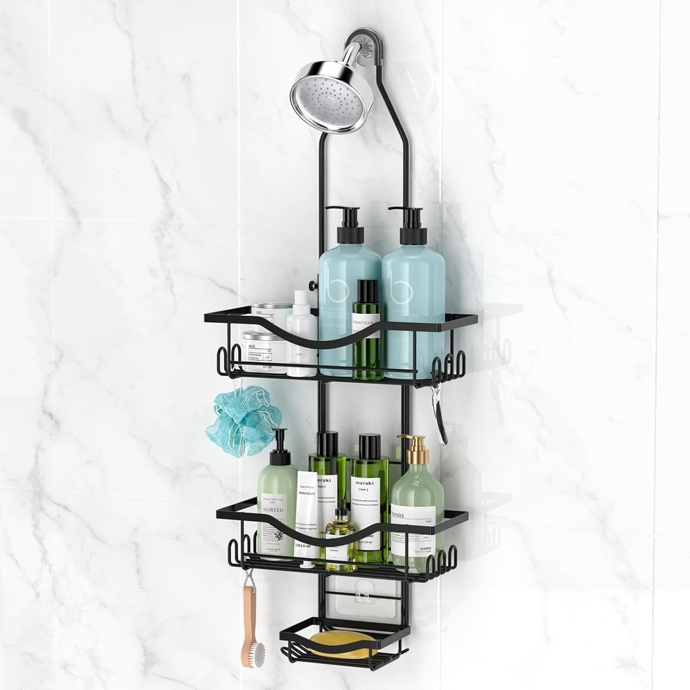 Shower Caddy Hanging Adjustable Shower Caddy Rustproof Shower Organizer Extended