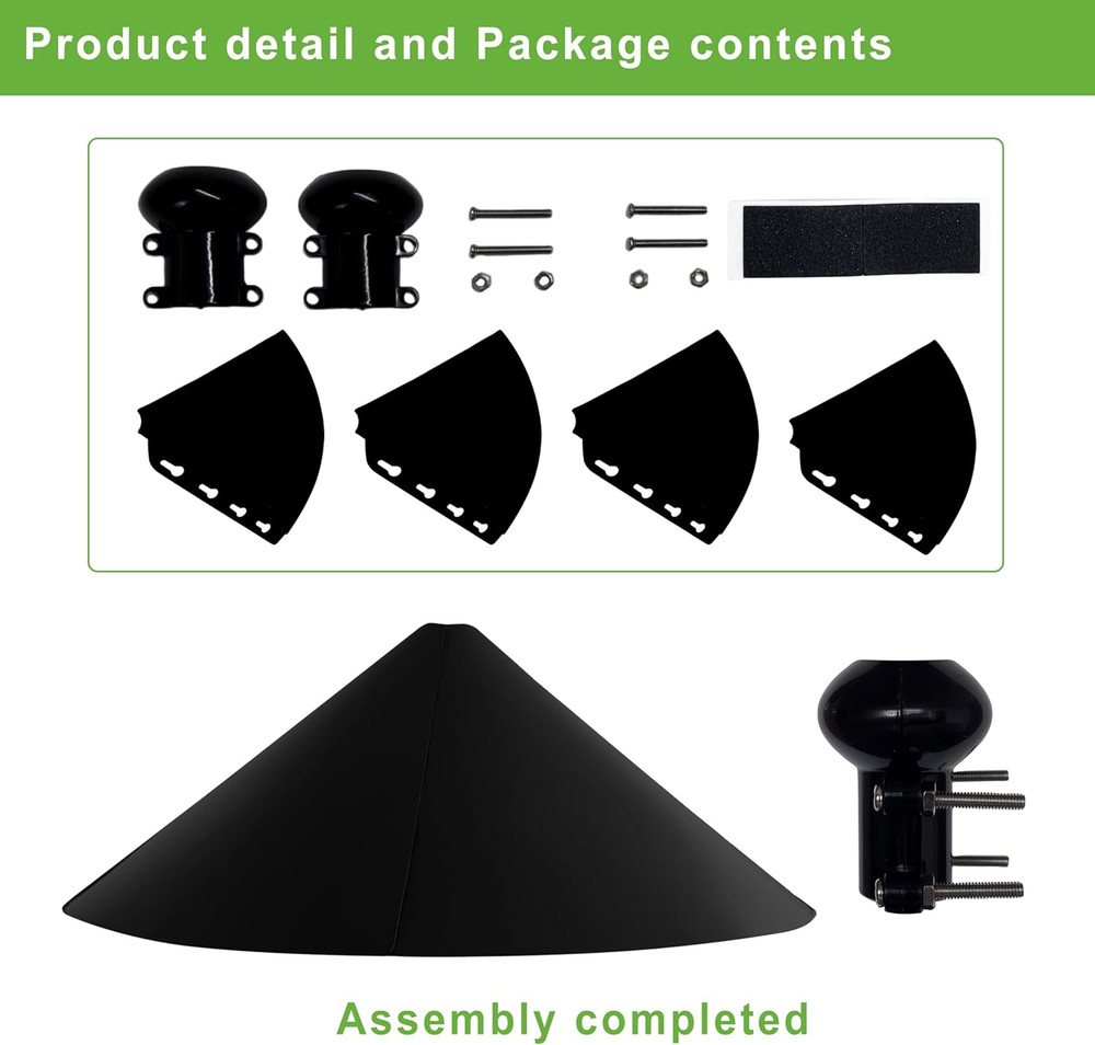 Squirrel Baffle for Bird Feeder Pole - 19 Inch for Shepherd’S Hook, Squirrel Pro