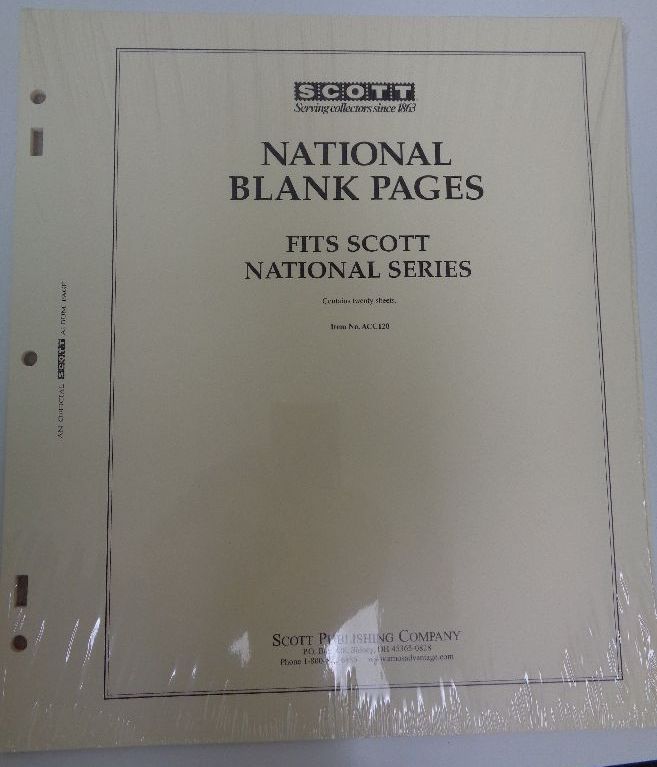 Scott National blank pages stamp collection NEWunopened pack 20 ACC120 Border B