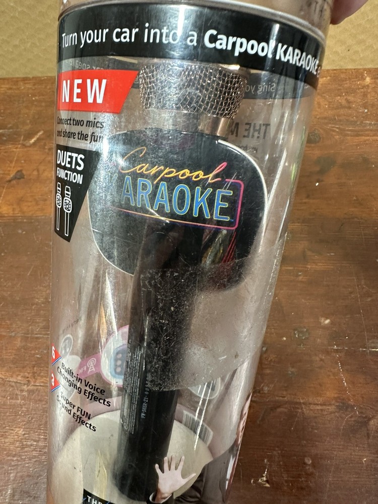 Carpool Karaoke Gold Microphone Wireless Bluetooth The Singing Machine NIB