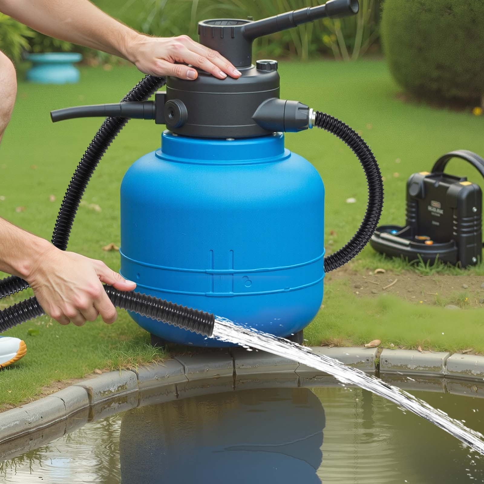 VEVOR 21 ft Corrugated Pond Tubing 1 in ID Flexible PVC Hose Drain Pipe 1 Pcs