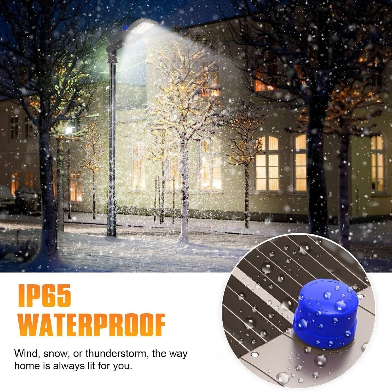 200W LED Shoebox Pole Light Outdoor Street Parking Lot Fixture with Photocell