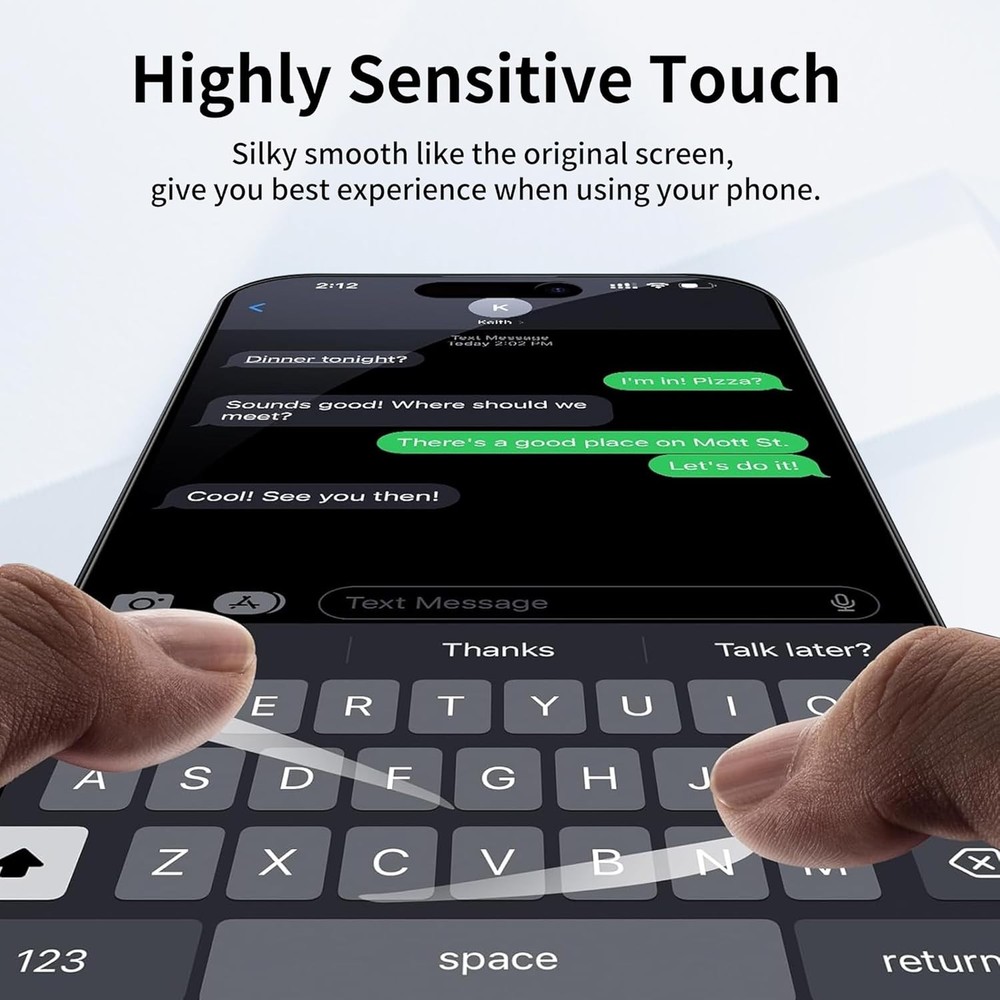 2 Pack for iPhone 16 Pro Privacy Screen Protector 25° For iphone 16 Red