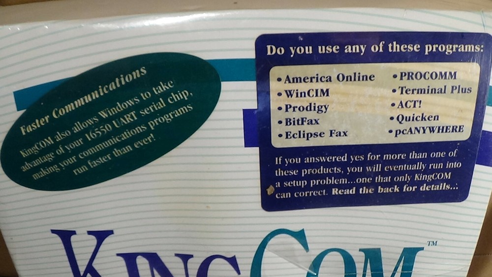 KingCom Windows Port Manager New in Box Sealed Vintage Computer Software Program