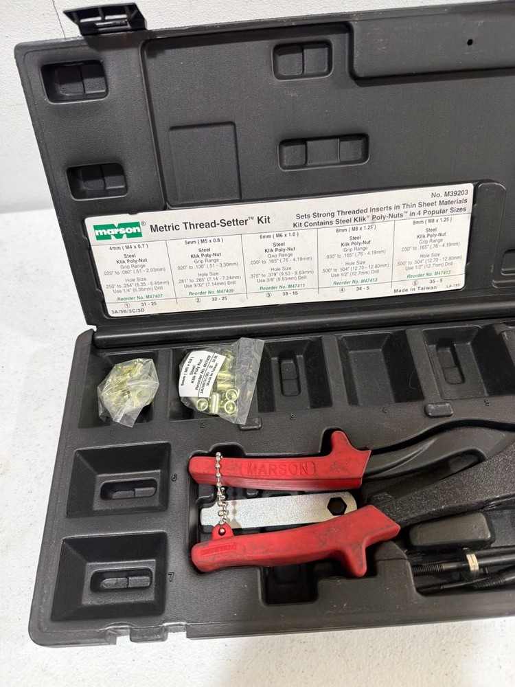 Marson 39203 METRIC Thread setter kit 6E