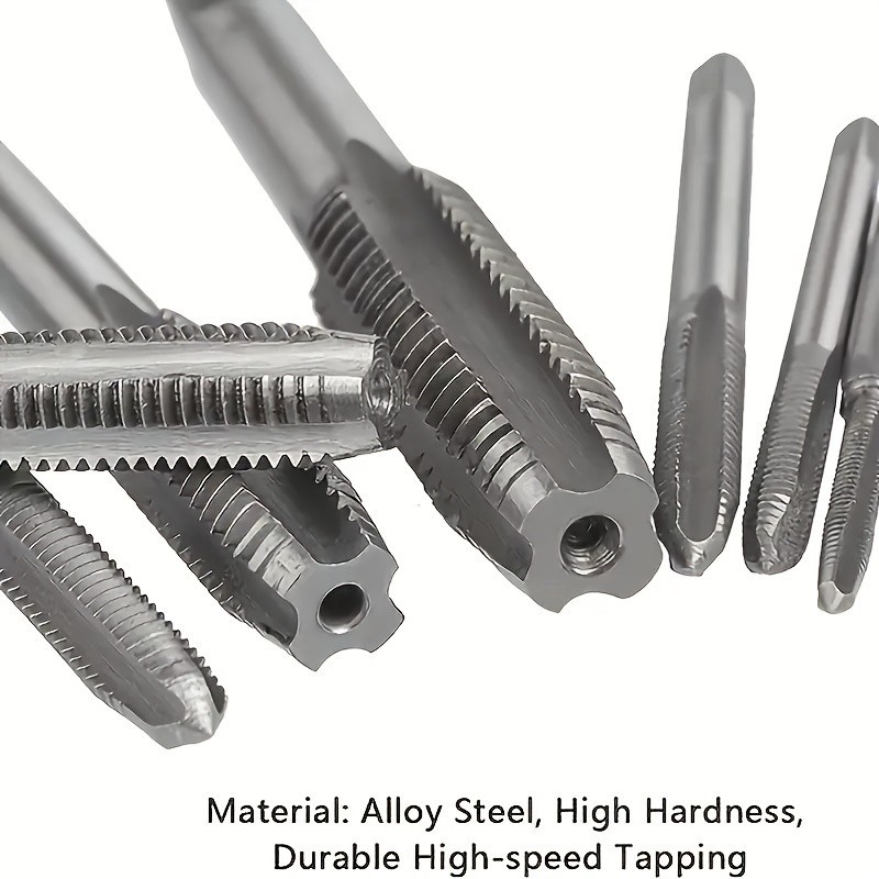 Alloy Steel Tap Set with Wrench - M3-M12 for Thread Tapping